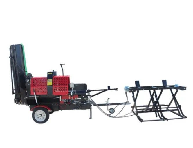 Hydrauliczny podajnik kłód drewna do piło-łuparek OPTIMAT
