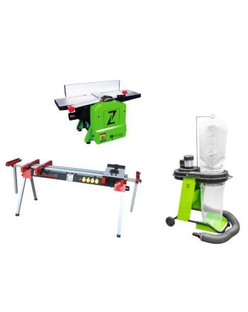 Komplet maszyn: Heblarko-grubościówka Zipper ZI-HB204 + Odciąg trocin ZI-ASA550E + Stół roboczy USK 2760