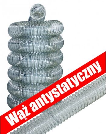 Wąż antystatyczny ssący 50mm / 60mm / 80mm / 100mm / 120mm / 125mm  / 150mm / 160mm / 180mm / 200mm