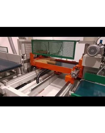 Pełny automat z automatycznym podajnkiem elementów i pasem transmisyjnym do połączeń na mikrowczepy, automatyczna linia do łączenia wzdłużnego Kadis DFK-2M-A/DPK-3A